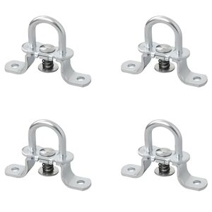 Planen�se rund mit Feder ca. 27 mm silberne �se f�r Anh�nger und Gurte 4 St�ck