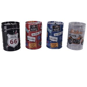 Metall Spardose fr Reisen & Urlaube im Roadtrip Design ca. 12,5 cm ohne ffnung