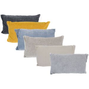 Chenille Dekokissen 30 x 50 cm Couchkissen einfarbig mit Reiverschluss