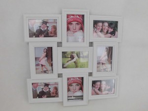 9er Bilderrahmen 9fach Rahmen weiss 53 x 34 cm fr 9 Fotos Bilder 10 x 15