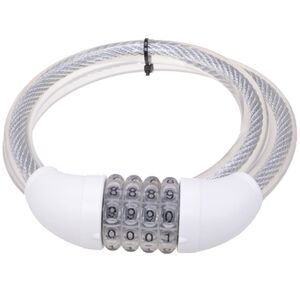 Zahlenschloss mit 4 Ringen Fahrradschloss 15 x 800mm kunststoffummantelt