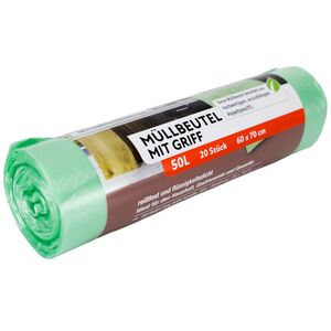 20 stabile M�lls�cke in Gr�n 50L fl�ssigkeitsdicht M�ll- & Folienbeutel