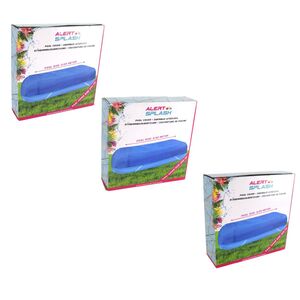 Alert Splash Poolabdeckung rechteckig in Blau 2m, 2,62m & 3,05m mit Abfluss