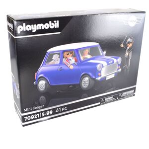 PLAYMOBIL 70921 Mini Cooper in Blau (41tlg.) Auto mit P�rchen, Hund & Polizist
