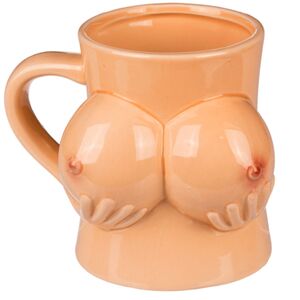 Tasse mit Br�sten 9 x 11 cm Kaffeetasse als Gag Junggesellenabschied Boob Mug