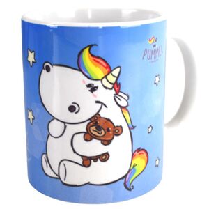 Pummel Einhorn Tasse mit Sternen ca. 8 x 9,5 cm Kaffeetasse mit Henkel Geschenk