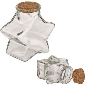 Vorratsglas mit Korken 0,3 L Glas Weihnachtsstern Tischdeko Weihnachten Stern