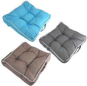 Outdoor Sitzkissen 39x39x8 cm 4-Punkt-Steppung in drei Farben Stuhlkissen Dekokissen
