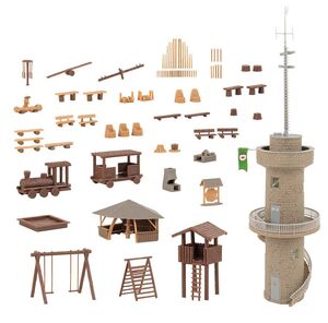 Faller Bausatz H0 190036 Aktionsset Abenteuerspielplatz mit Aussichtsturm 1:87