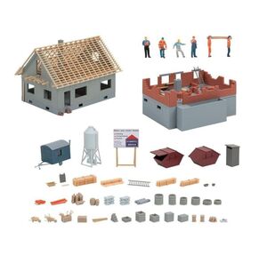 Faller Bausatz H0 190089 Aktionsset mit Figuren Auf der Baustelle Hausbau 1:87