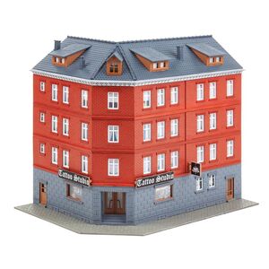 Faller H0 130138 Stadteckhaus mit Tattoostudio Stadthaus Eckhaus Bausatz 1:87