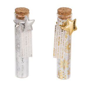 Glasfl�schchen mit Korkverschluss 11cm Weihnachtsbaumh�nger Geldgeschenk