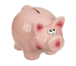 Keramik Spardose im Schweinchen Design ca. 16 cm Sparschwein mit Verschluss