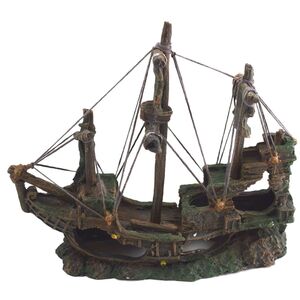 Dekofigur Aquarium gro�es Schiffswrack ca. 32x10x28 cm