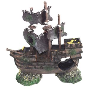 Dekofigur Aquarium Schiffswrack ca. 19,5x7,5x20 cm