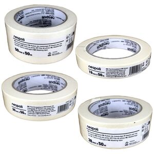 Flachkreppband 50m Klebeband Abdeckband Rolle feingekreppt Malerkrepp