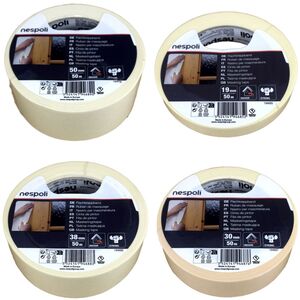 Flachkreppband 50m Klebeband Abdeckband Rolle Naturkautschuk Malerkrepp