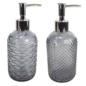 Seifenspender ca. 7 cm aus Glas moderne Pumpspender 400 ml