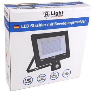 LED Strahler 100 W mit Bewegungsmelder A IP65 kaltwei� 