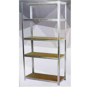 Schwerlastregal mit 5 Einlegeb�den 75kg pro Boden Metall Holz