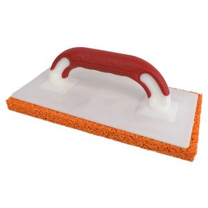 Reibebrett grobporig Schwamm orange Schwammbrett 28 x 14cm wei� rot Putzer