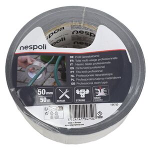 Profi Gewebeband 50 m f�r Au�en und Innen 50 mm Klebeband Rolle Silber