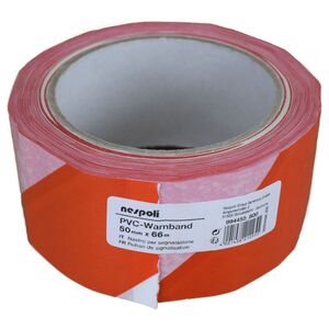 PVC Warnband 66 m selbstklebend 50 mm Klebeband Rolle Wei� Rot
