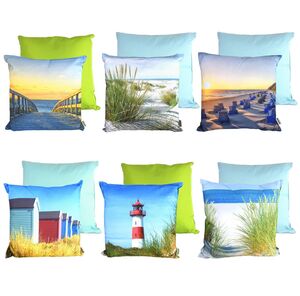 Outdoor Kissen 45x45cm wasserabweisend Stuhlkissen K�stenmotive