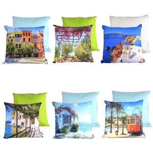 Outdoor Kissen 45x45cm wasserabweisend Stuhlkissen Urlaubsmotive