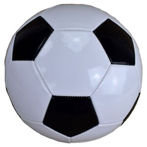 Fu�ball schwarz wei� 22cm klassisch Ball mit Turniergr��e 5 aufgepumpt