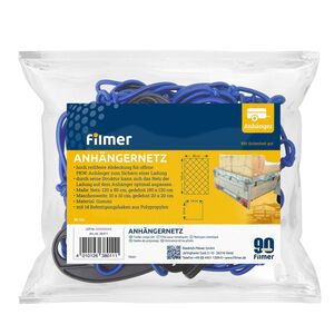 Anh�ngernetz 120 x 80 cm Schutznetz f�r Anh�nger Ladungssicherung blau