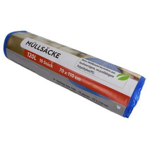 10 reisfeste M�lls�cke in Blau 120L fl�ssigkeitsdicht M�ll- & Folienbeutel