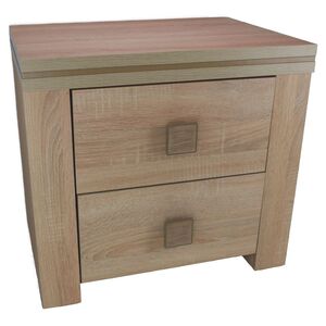 Nachttisch Eiche Sonoma Beistelltisch 2 Schubladen 40 cm breit