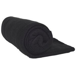 24 Fleecedecken Polarfleece Schwarz 130 x 170 cm Wohndecke Set