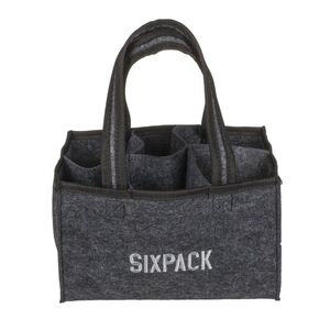 Filztasche SIXPACK Biertasche 6 Flaschen anthrazit Flaschentr�ger Bier