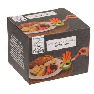 Dipschalen mit Clip 4er Set am Teller f�r Dips, Saucen und Dressings