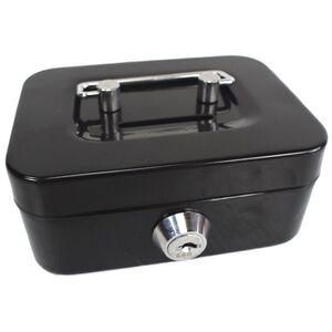 Mini Geldkassette in schwarz 11,5x8,5x5,5 cm Abschlie�bar 2 Schl�ssel M�nzschlitz