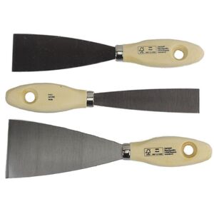 Spachtel Set 25, 40, 60mm Stielspachtel Malerspachtel 3tlg. mit Holzgriff