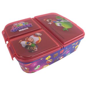 Lunchbox f�r Kinder mit 3 F�chern aus Kunststoff Super Mario Galaxy