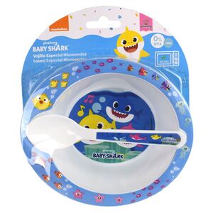 Baby Shark Kinder Baby Mikrowellengeschirr Set 2 teilig mit Meeres Motiv