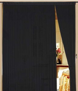 Fadenvorhang 100 cm x 300 cm (BxH) schwarz