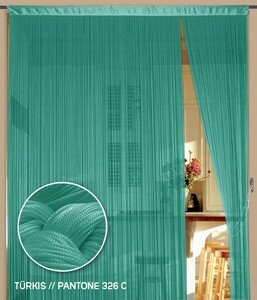 Fadenvorhang 90 cm x 240 cm (BxH) trkis