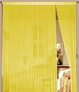 Fadenvorhang 90 cm x 240 cm (BxH) gelb