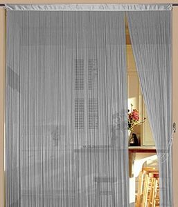 Fadenvorhang 90 cm x 240 cm (BxH) silber