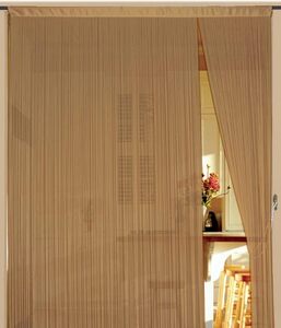 Fadenvorhang 90 cm x 240 cm (BxH) currygelb gold