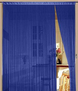 Fadenvorhang 90 cm x 240 cm (BxH) blau