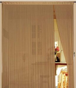 Fadenvorhang 150 cm x 500 cm (BxH) currygelb gold