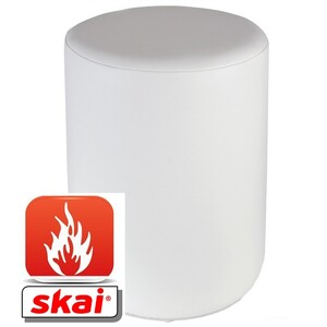 Sitzhocker wei�  B1 schwer entflammbar