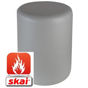 Sitzhocker platin grau  B1 schwer entflammbar