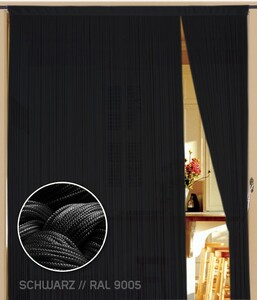 Fadenvorhang 150 cm x 650 cm (BxH) schwarz